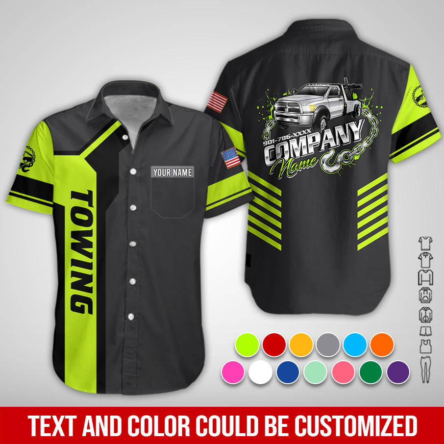 Pocket_Custom Tow Truck Shirts For Soccer Season – Personalized Company Name & Colors PC721