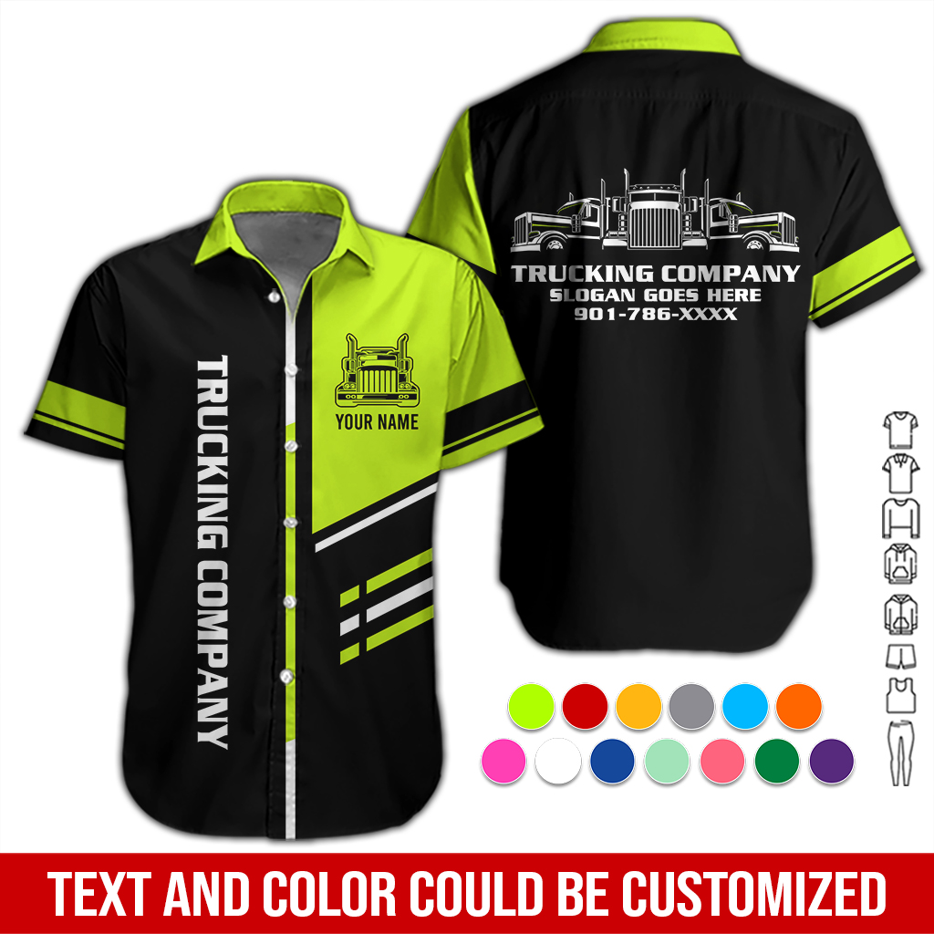 Personalized Name Trucking Company 3D All Over Printed Clothes DA303