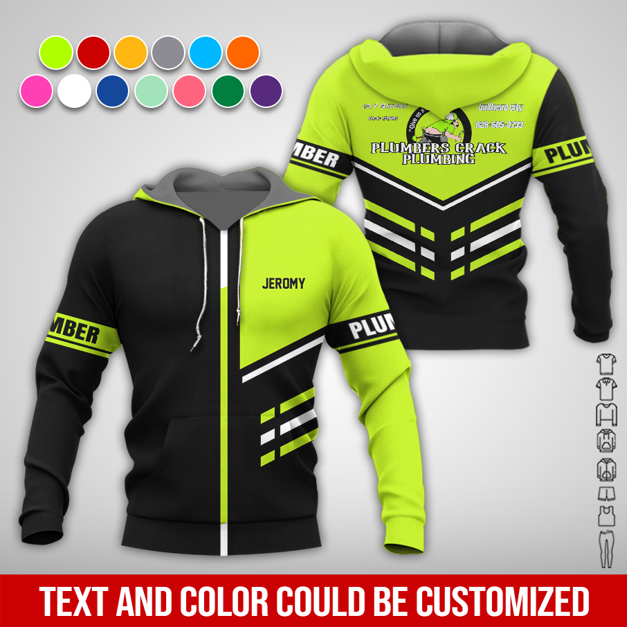 Personalized Name Plumbing 3D All Over Printed Clothes KL251