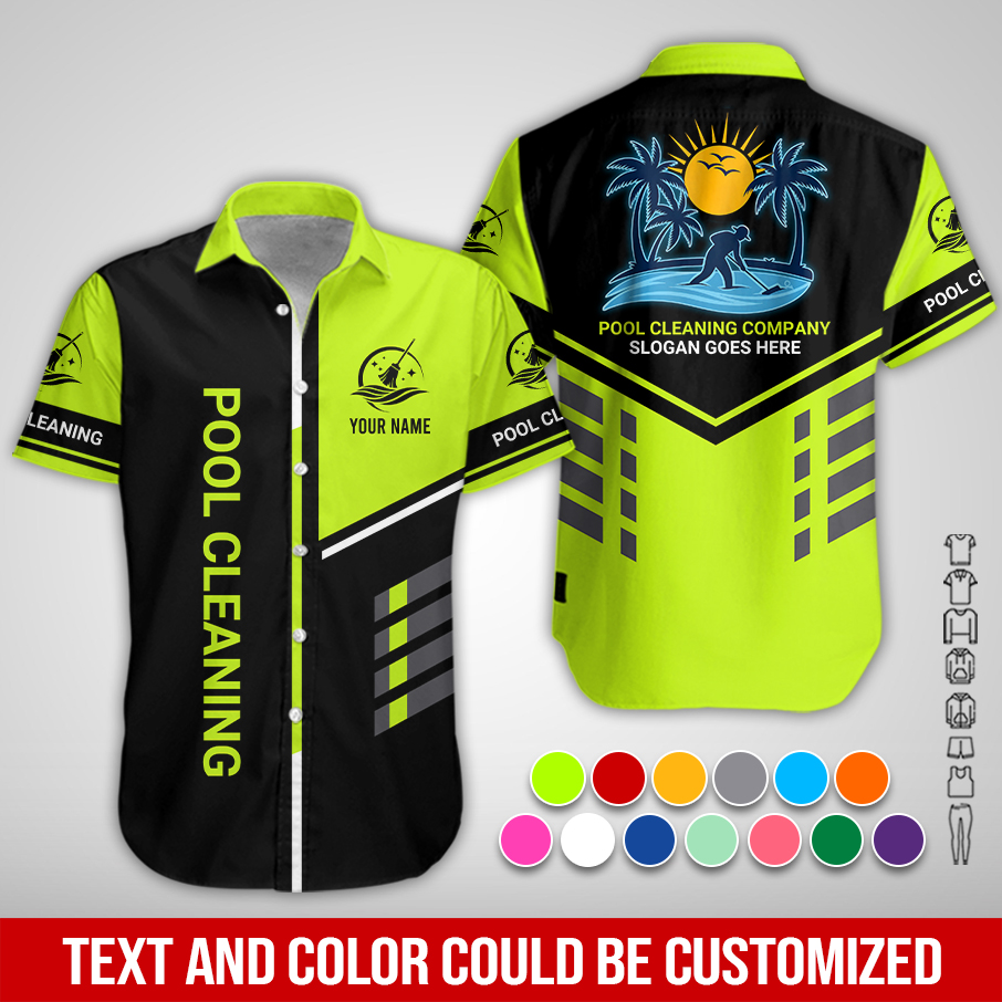 Personalized Name Pool Cleaning Service 3D All Over Printed Clothes PC729