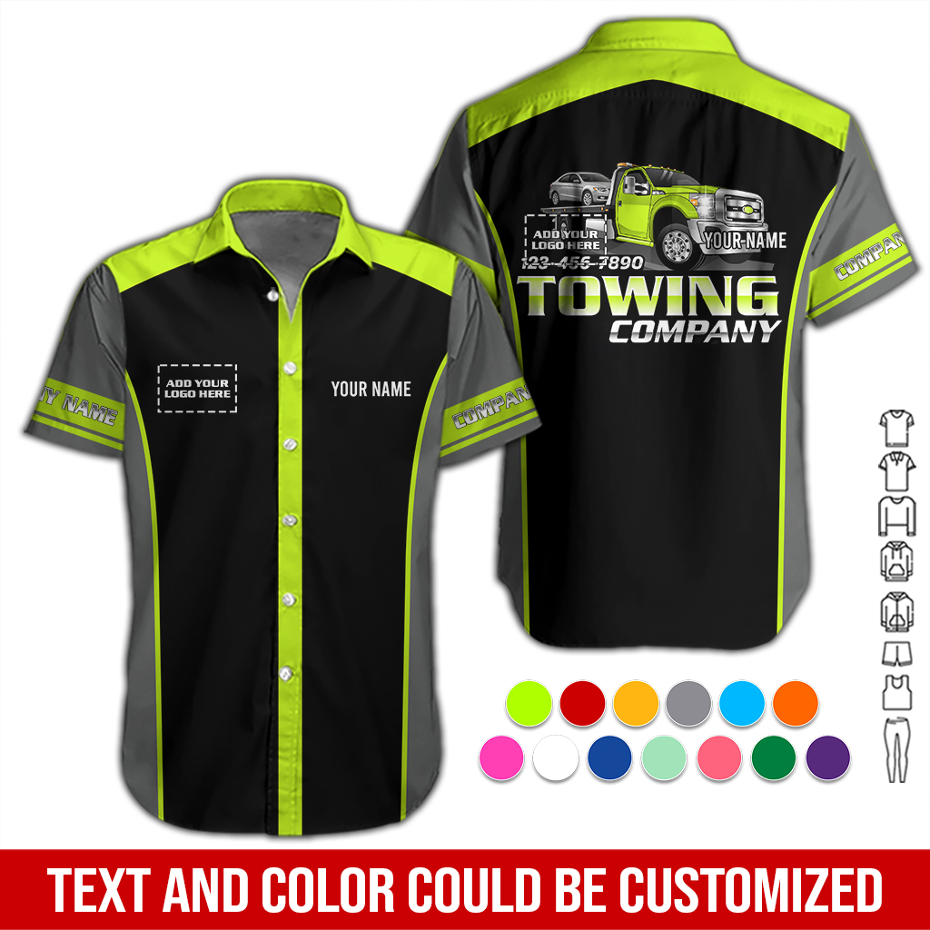 Personalized Name Love Tow Truck 3D All Over Printed Clothes DA309