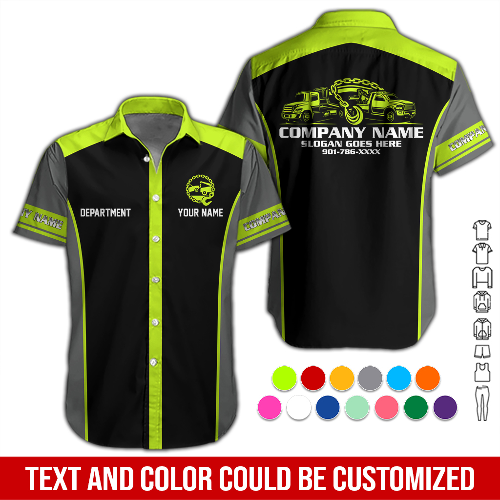 Personalized Name Love Tow Truck 3D All Over Printed Clothes DA310