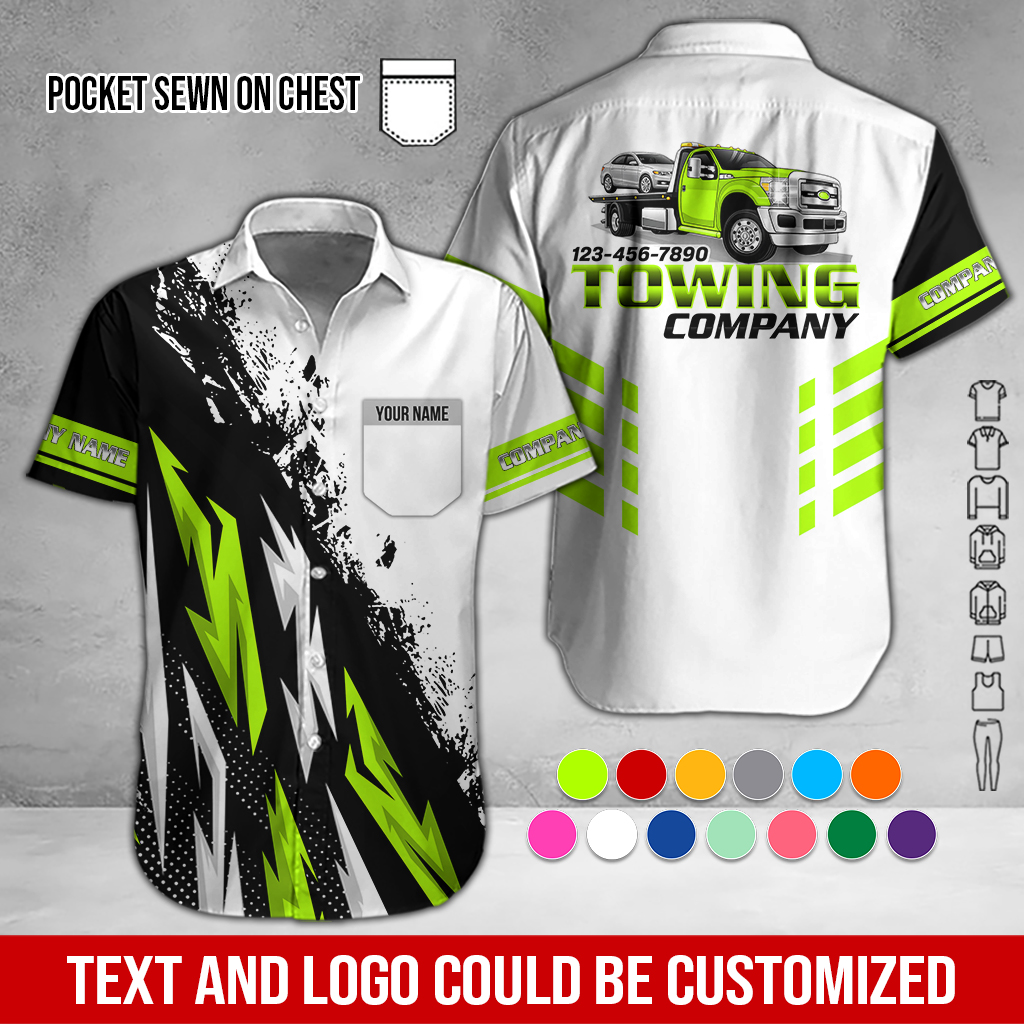 Personalized Name Love Tow Truck 3D All Over Printed Clothes DA312
