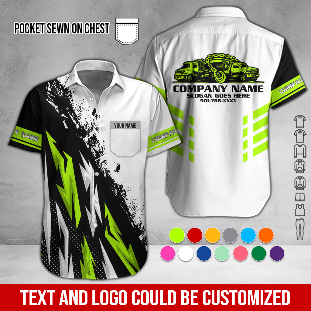 Personalized Name Love Tow Truck 3D All Over Printed Clothes DA311