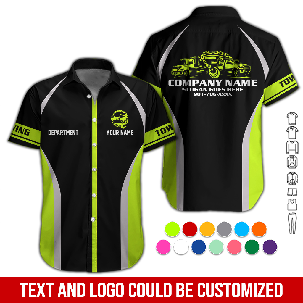 Personalized Name Love Tow Truck 3D All Over Printed Clothes DA314