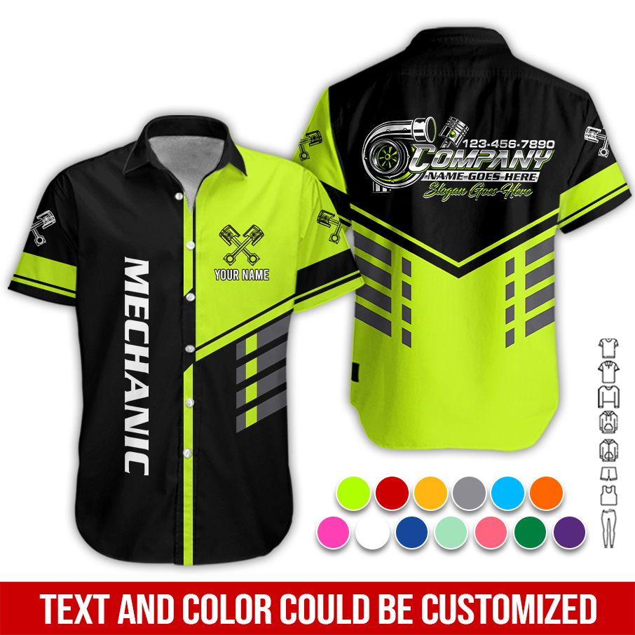 Personalized Name Turbo Mechanic All Over Printed Clothes PC735