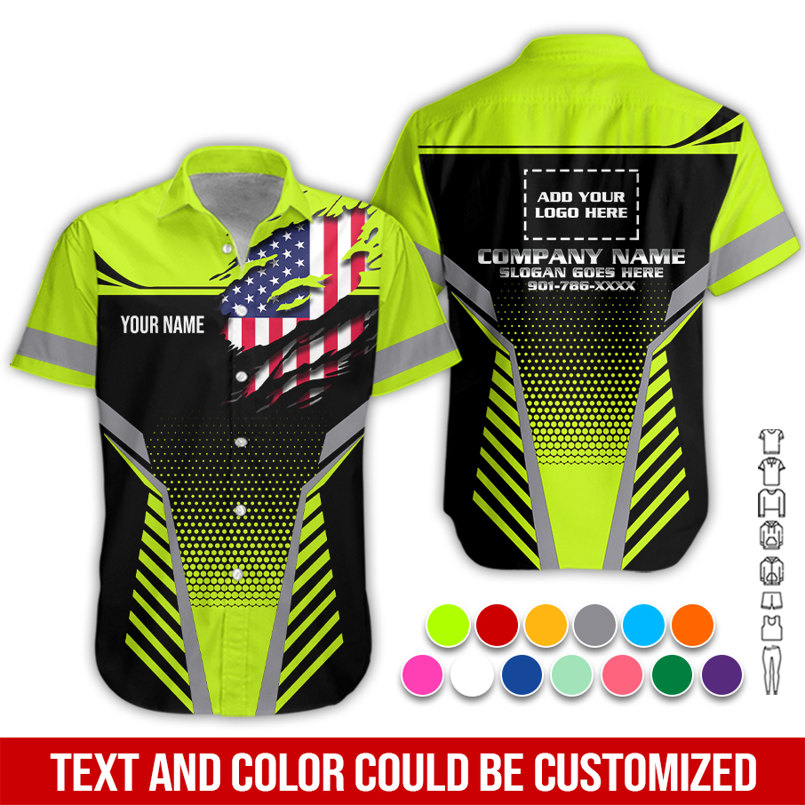Personalized Name Work Shirt, Uniform Company All Over Printed Clothes PC737