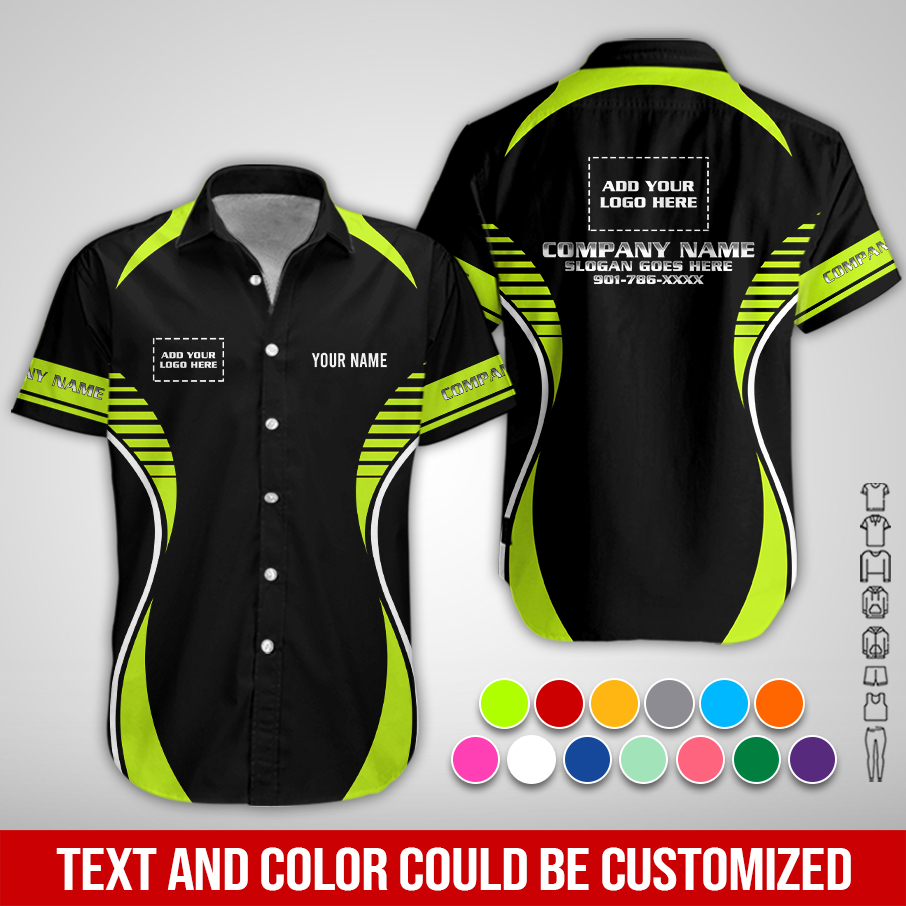 Personalized Name Work Shirt, Uniform Company All Over Printed Clothes PC738