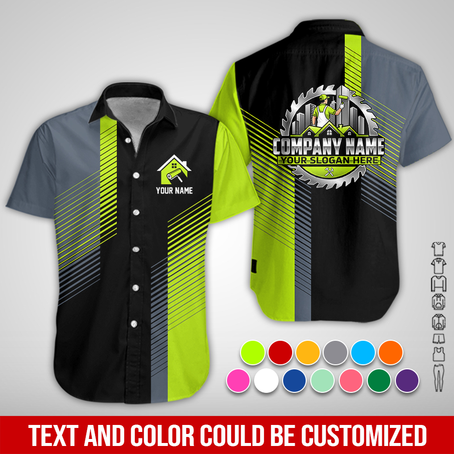 Personalized Name Work Shirt, Painting Company All Over Printed PC740