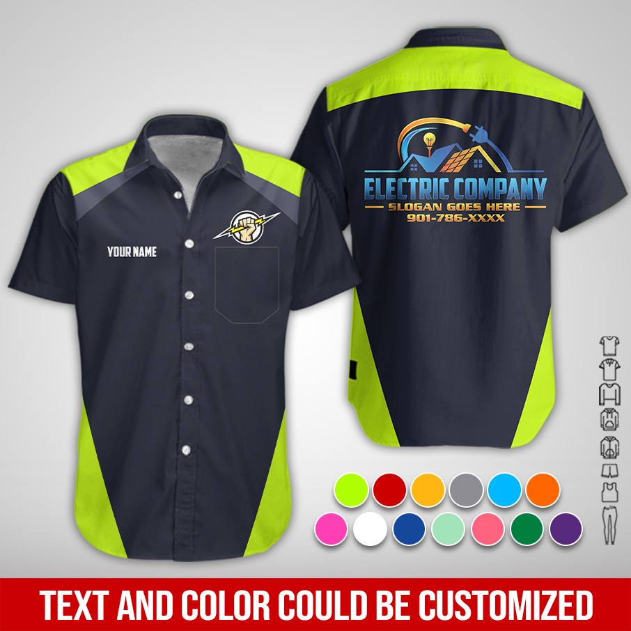 Pocket_Personalized Name And Color Electrical Uniform All Over Printed Clothes PC742