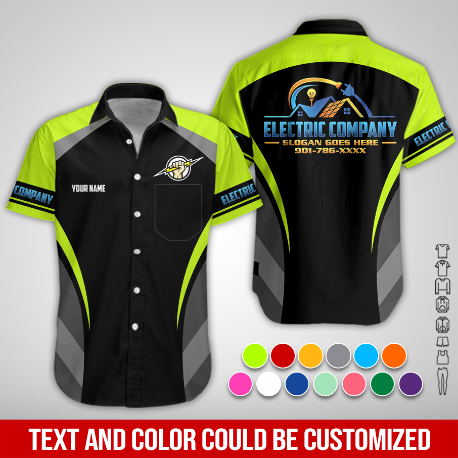 Pocket_Personalized Name And Color Electrical Uniform All Over Printed Clothes PC743