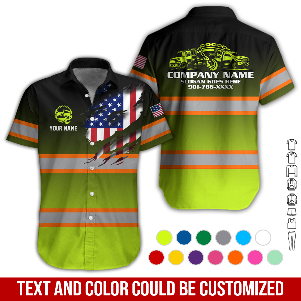 Personalized Name Tow Truck 3D All Over Printed Clothes GL477