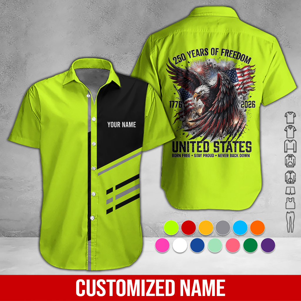 Personalized Name USA 250th Anniversary All Over Printed Clothes DA327