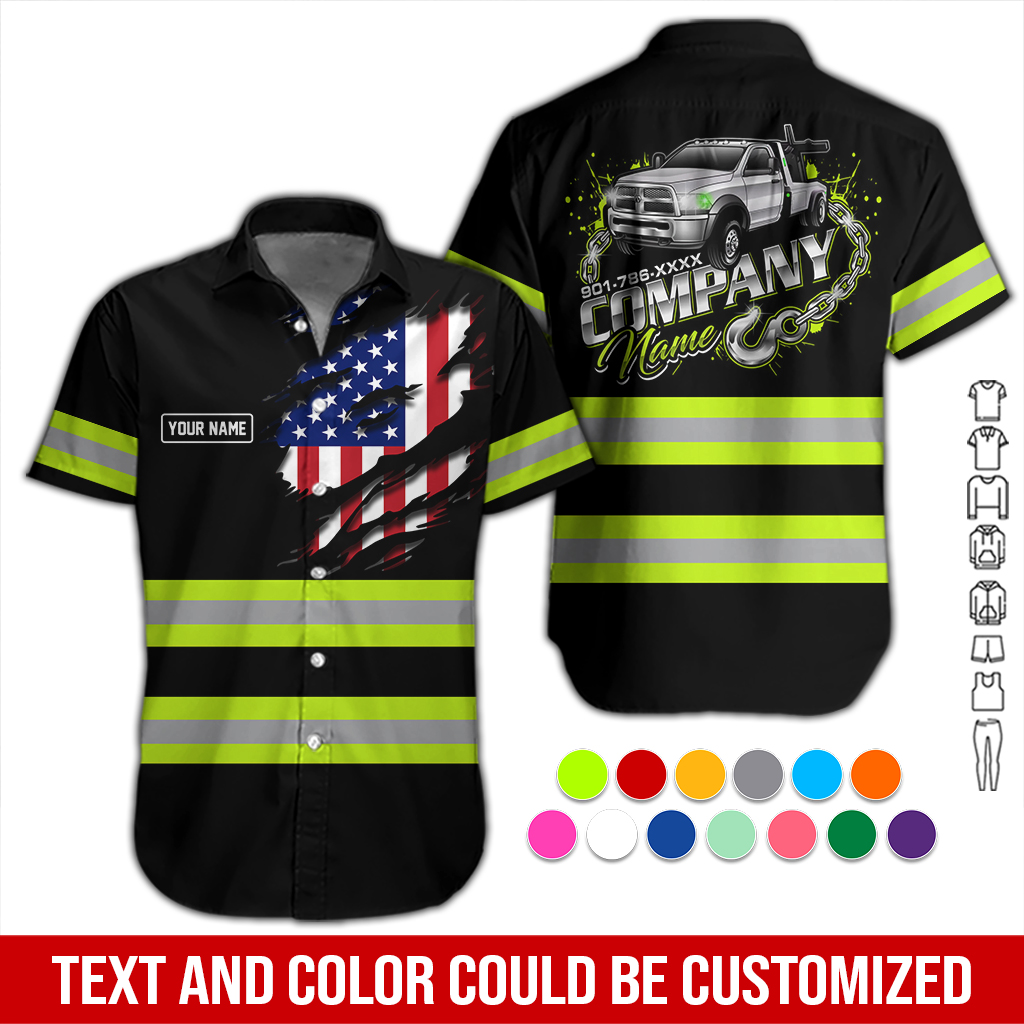 Personalized Name Towing and Recovery All Over Printed Clothes DA329