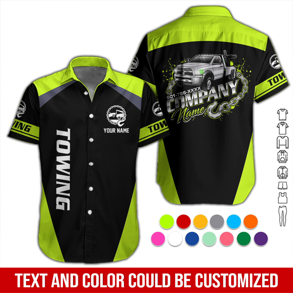 Personalized Name Towing and Recovery All Over Printed Clothes DA330