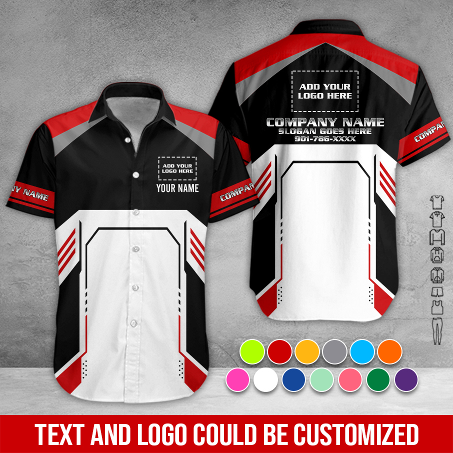 Custom Company Work Shirt with Name & Logo – Personalized Name, Brand & Team Colors ZM776