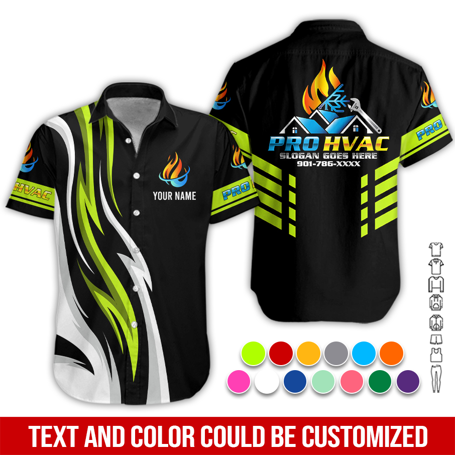 Personalized Name HVAC 3D All Over Printed Clothes PC764