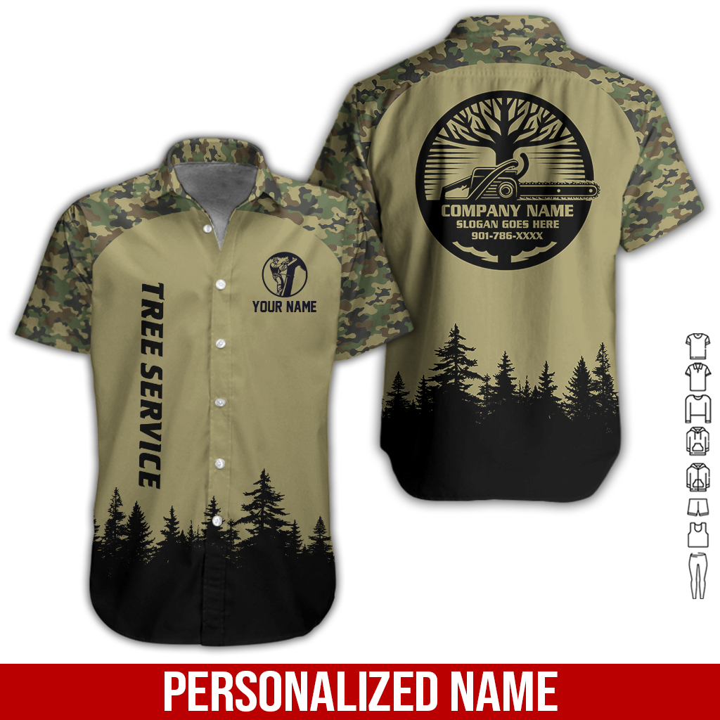 Personalized Name Arborist Tree Services 3D All Over Printed Clothes GL488