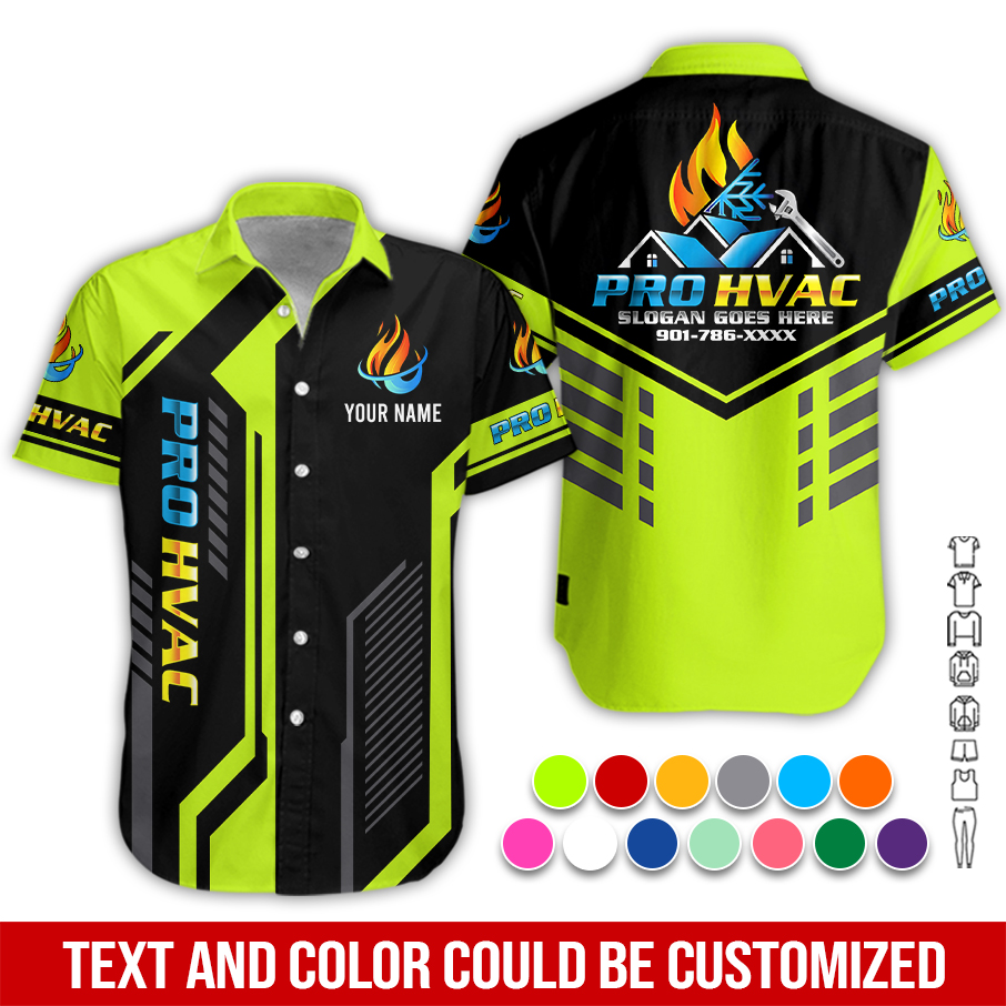 Personalized Name HVAC 3D All Over Printed Clothes PC766