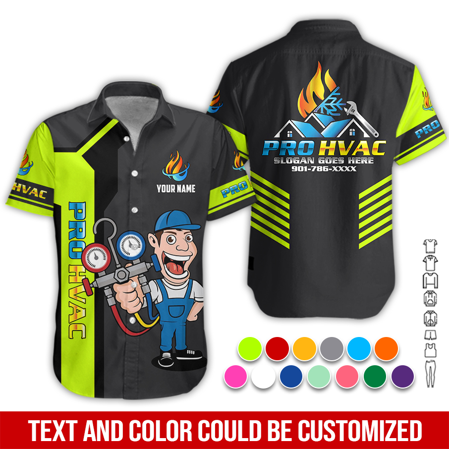 Personalized Name HVAC 3D All Over Printed Clothes PC767