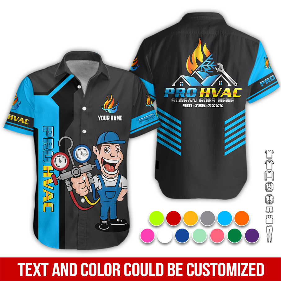 Personalized Name HVAC 3D All Over Printed Clothes PC767