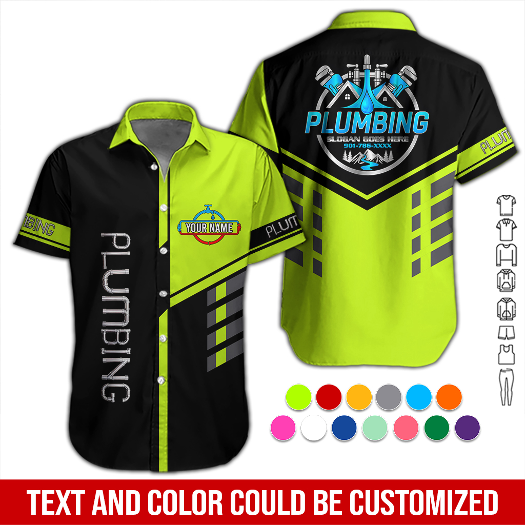 Personalized Name Plumbing 3D All Over Printed Clothes DA332