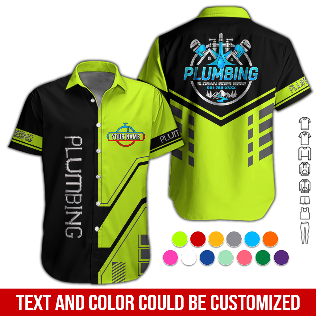 ersonalized Name Plumbing 3D All Over Printed Clothes DA333