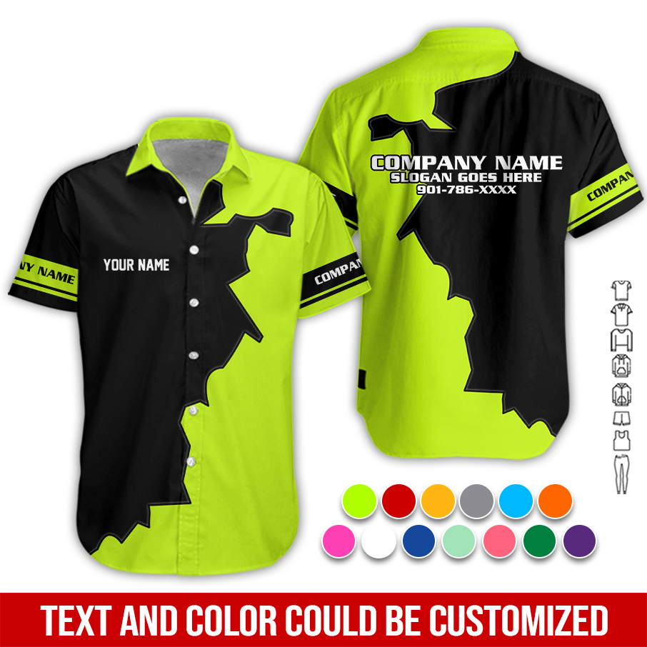 Custom Company Brand Uniform Shirt All Over Print PC768