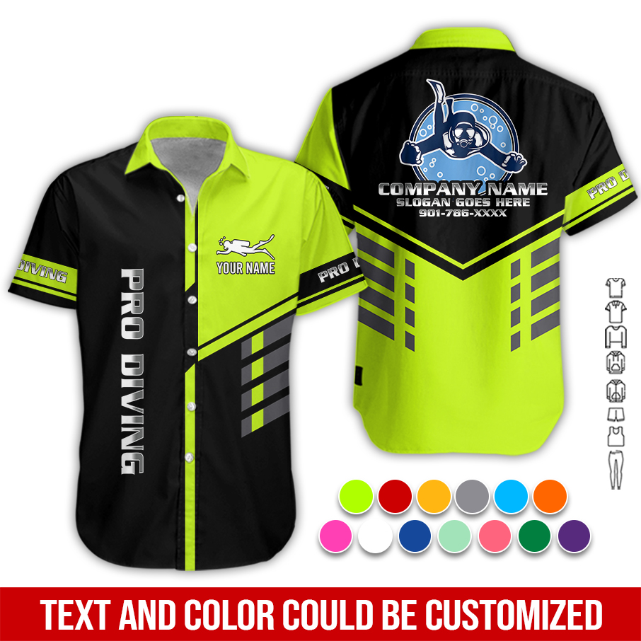 Personalized Name Diving Company 3D All Over Printed Clothes PC769