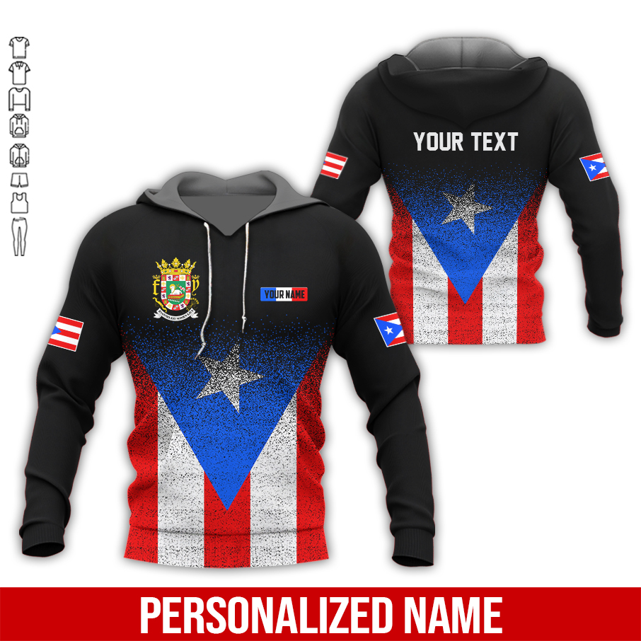 Customized Name Love Puerto Rico All Over Printed Clothes PC772