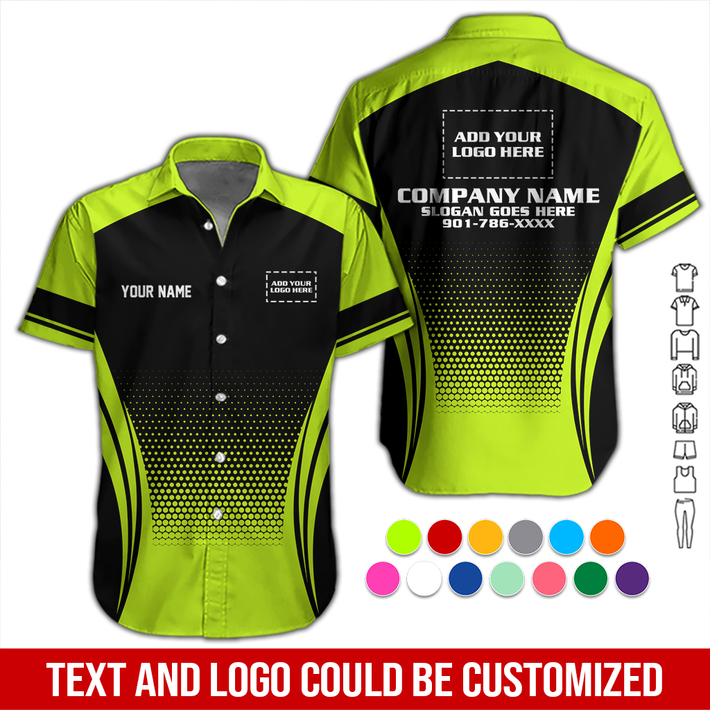 Custom Company Brand Uniform Shirt All Over Print DA343