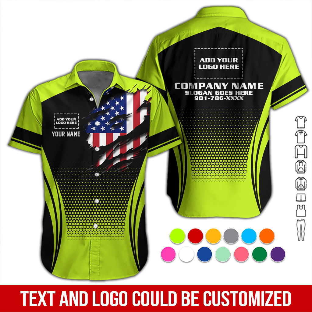 Custom Company Brand Uniform Shirt All Over Print DA344