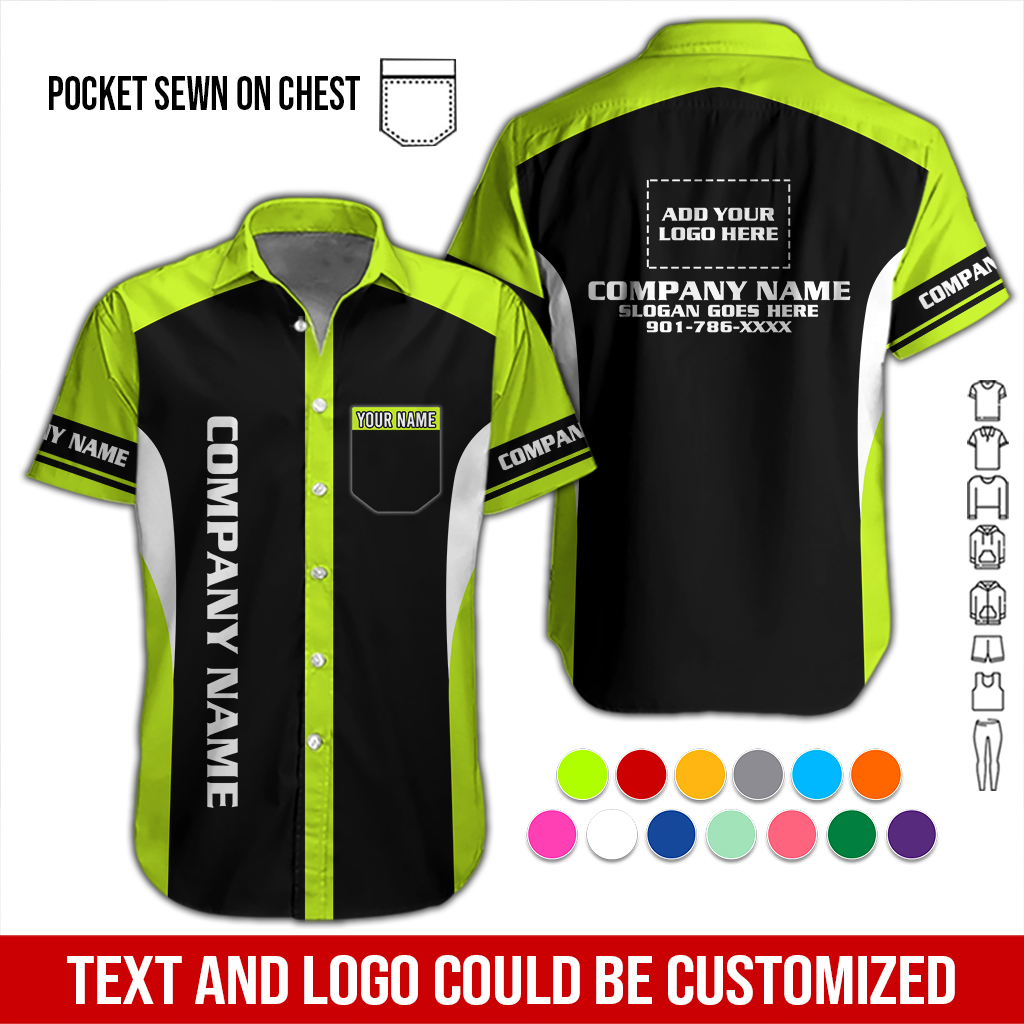 Pocket-Personalized Work Shirt for Mechanics, Electricians & HVAC DA346