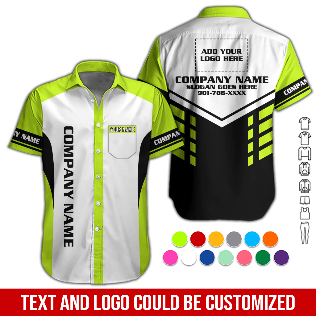 Pocket-Personalized Work Shirt for Mechanics, Electricians & HVAC DA347
