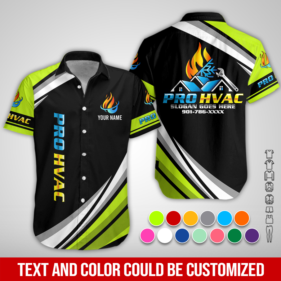 Personalized Name HVAC 3D All Over Printed Clothes PC779