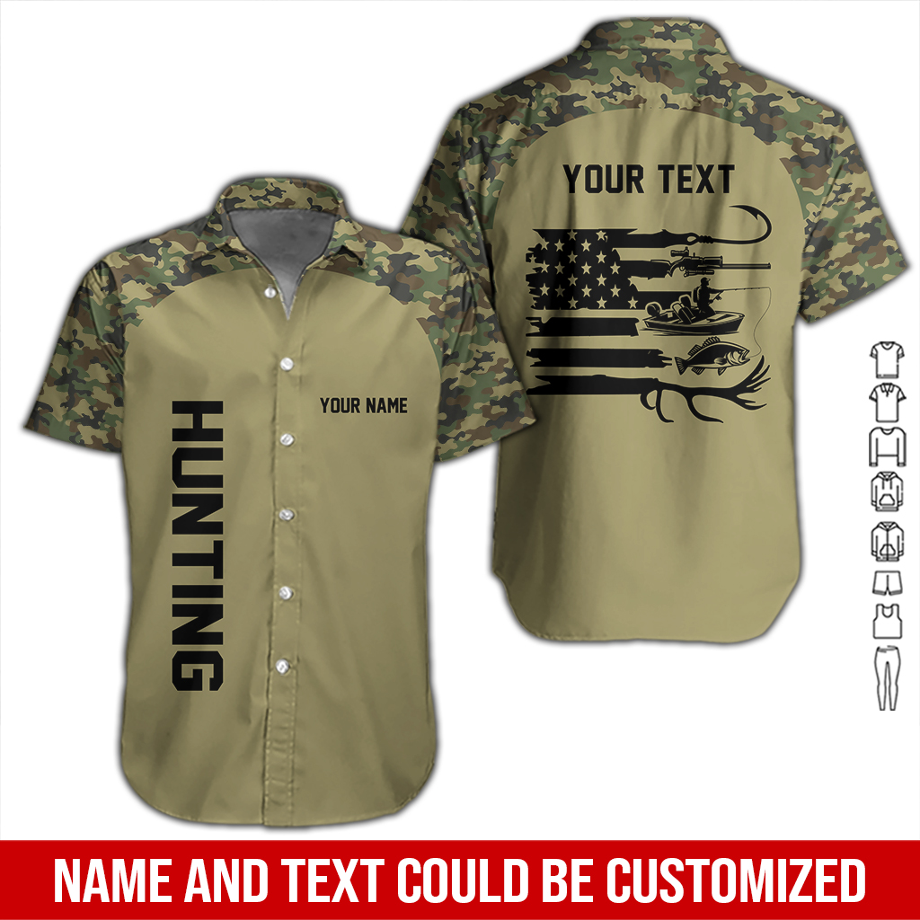 Personalized Name Love Hunting 3D All Over Printed Clothes DA355