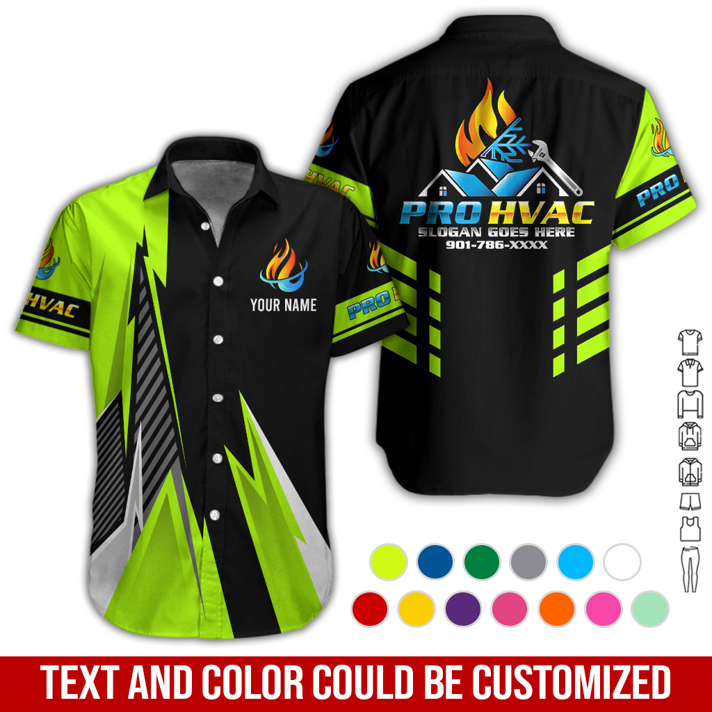Personalized Name HVAC 3D All Over Printed Clothes GL509