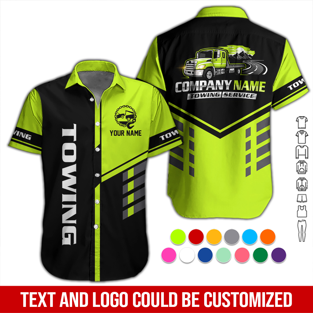 Personalized Name Towing and Recovery All Over Printed Clothes DA373