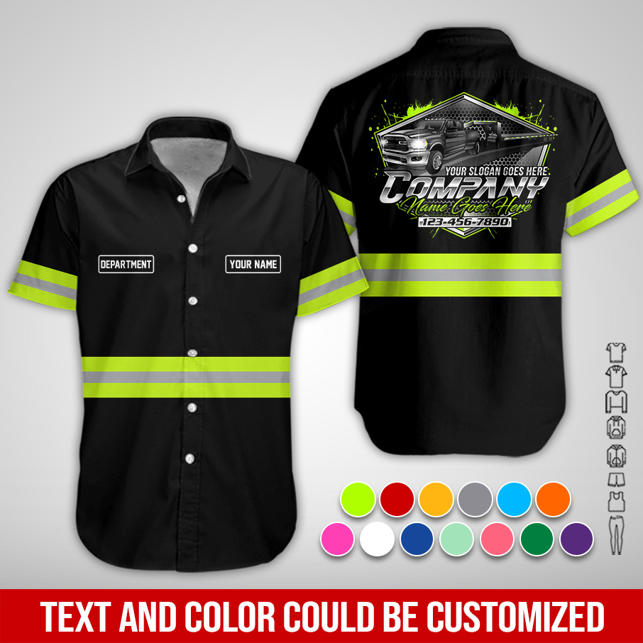 Personalized Work Shirt for Hotshot Trucking, Custom Company, Slogan & Phone Number PC809