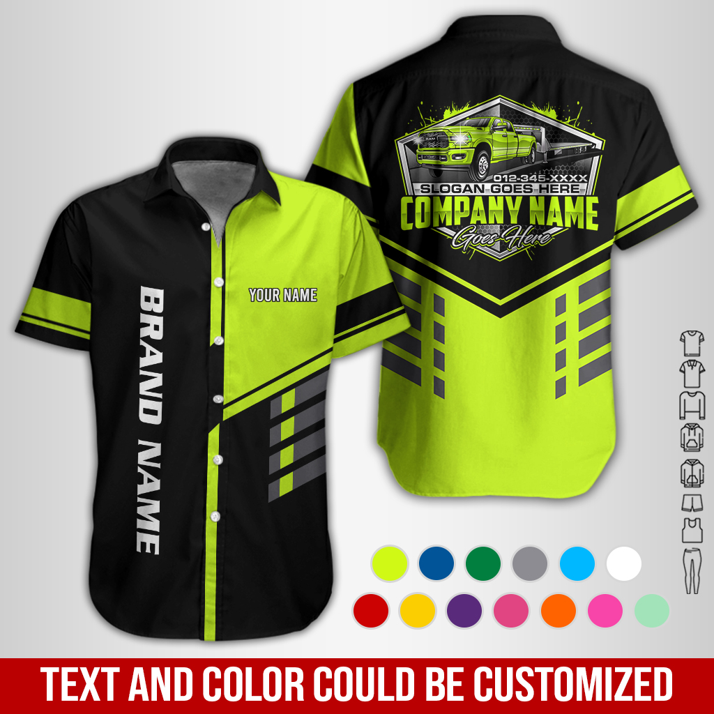 Personalized Work Shirt for Hotshot Trucking, Custom Company, Slogan & Phone Number GL523