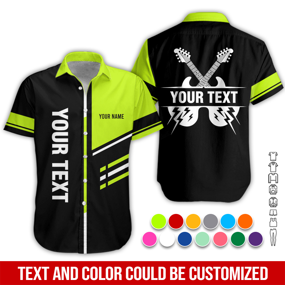 Personalized Name Rock Guitar All Over Printed Clothes PC812