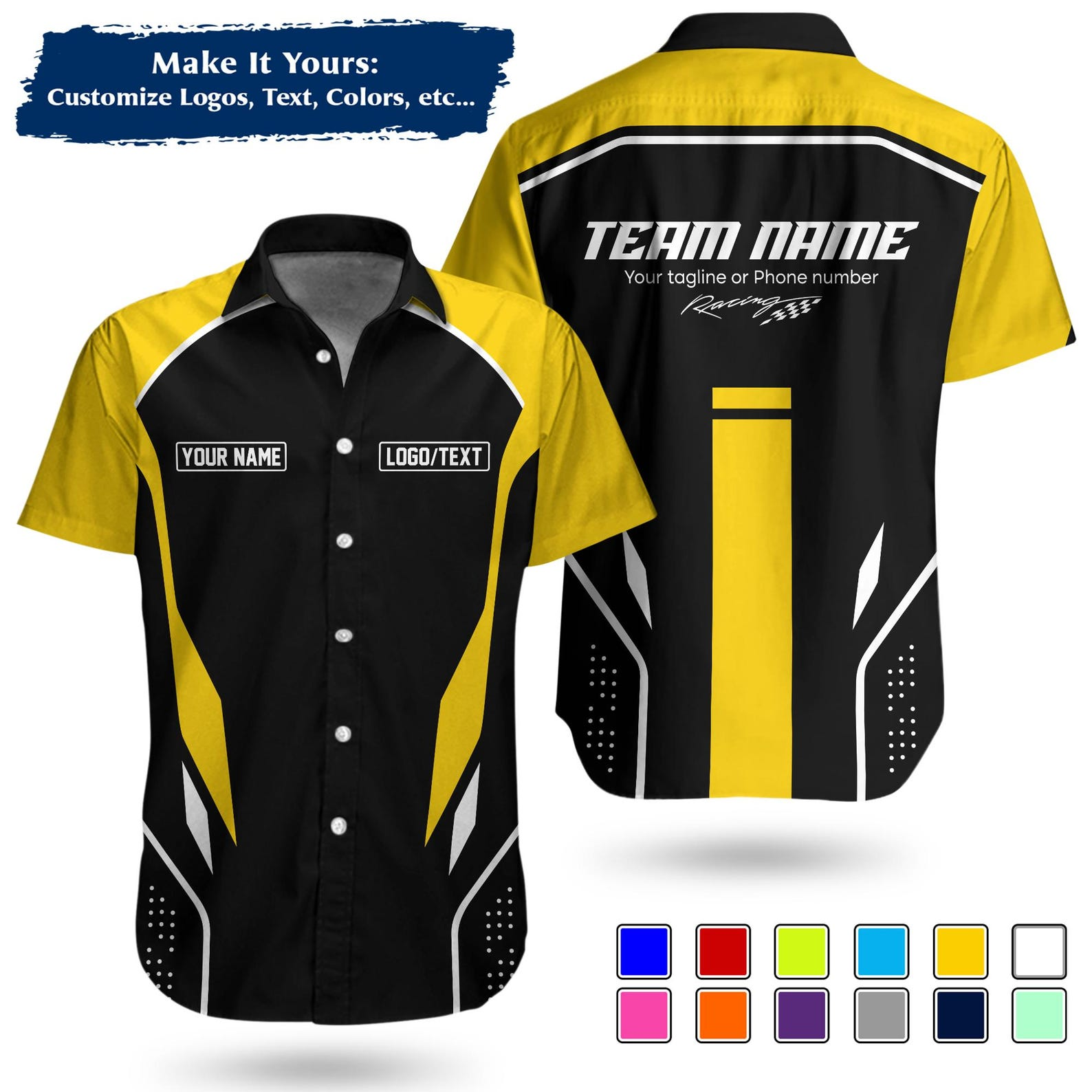 Personalized Name and Logo Racing Team All Over Printed Clothes GL525