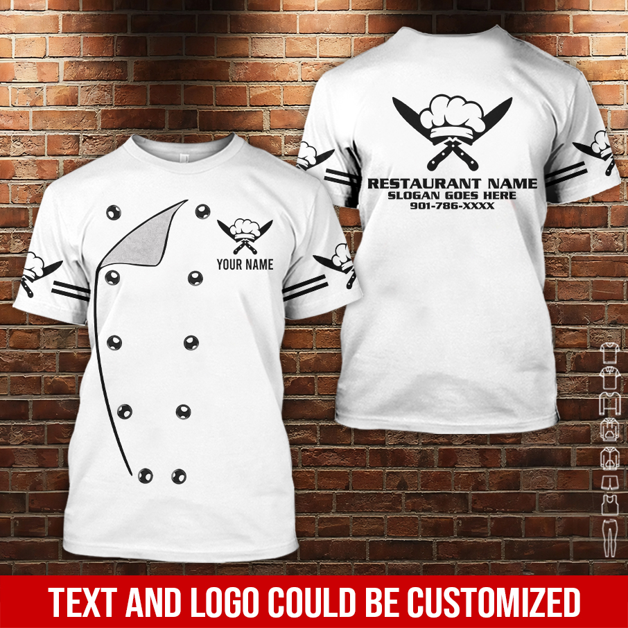 Personalized Name Logo and Color Chef All Over Printed Clothes ZM826