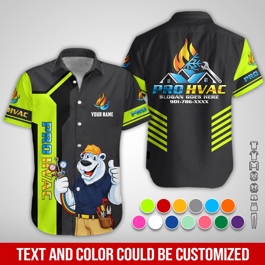 Personalized Name HVAC 3D All Over Printed Clothes PC822