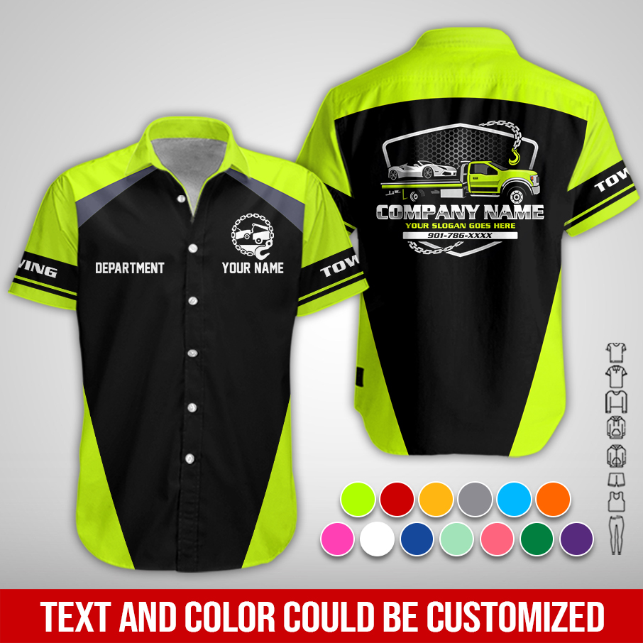 Personalized Name Love Tow Truck 3D All Over Printed Clothes ZM835
