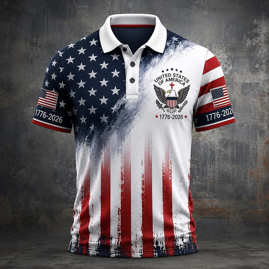 Personalized Name USA 250th Anniversary  USA Flag All Over Printed Clothes DA389