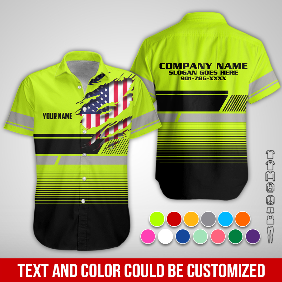 Personalized Work Shirt, Custom Company, Slogan & Phone Number PC826