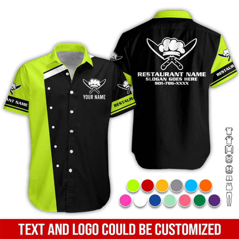 Personalized Name Logo and Color Chef All Over Printed Clothes ZM819