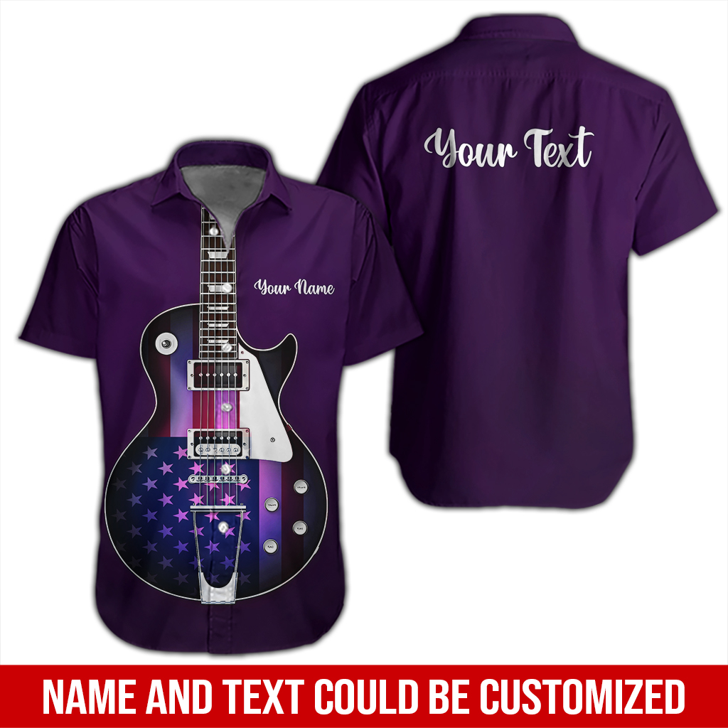 Personalized Name Guitar American All Over Printed Clothes DA392