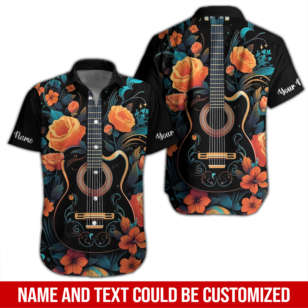 Personalized Name Love Guitar All Over Printed Clothes DA393